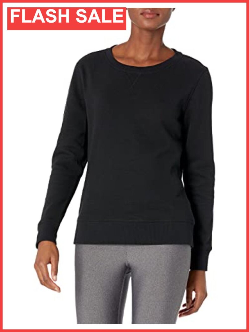 Fleece Crewneck Long Sleeve Pullover Sweatshirt Regular Fit